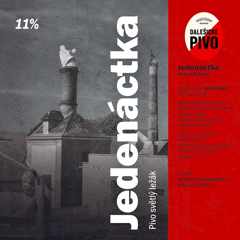 DALEŠICKÉ PIVO - Dalešická jedenáctka (sklo PET 1l)