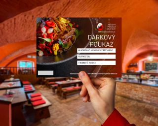 Dárkový poukaz - restaurace (500/1000/2000 Kč)